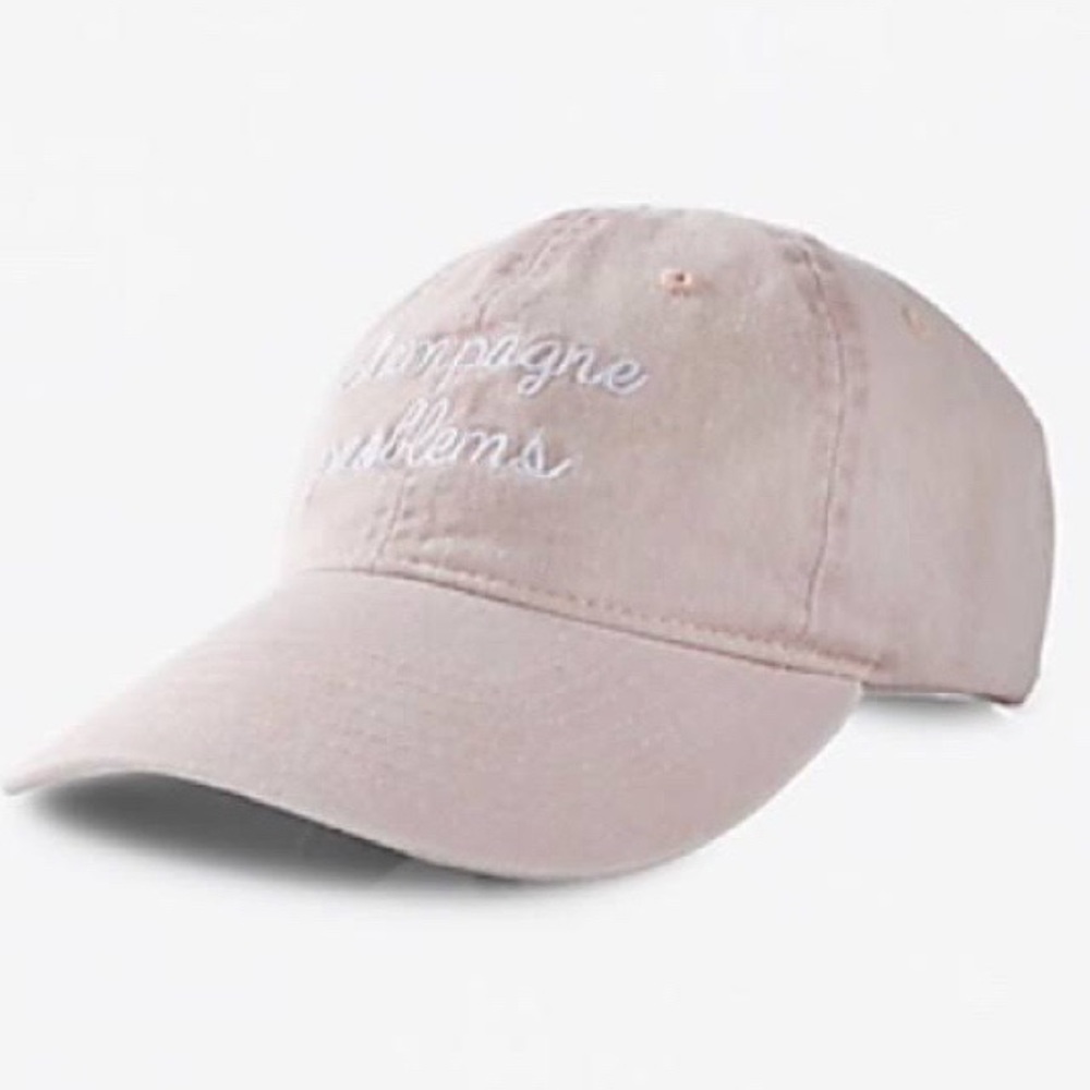 Express “Champagne Problems” Denim Baseball Cap